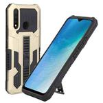 For vivo Y19 Vanguard Warrior All Inclusive Double-color Shockproof TPU + PC Phone Case with Holder(Gold)