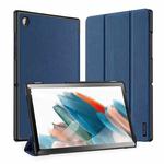 For Samsung Galaxy Tab A8 2021 DUX DUCIS Domo Series Cloth Texture Flip Leather Case(Blue)
