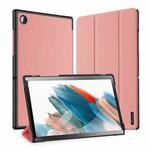 For Samsung Galaxy Tab A8 2021 DUX DUCIS Domo Series Cloth Texture Flip Leather Case(Pink)