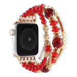 Pearl Strap Watch Band For Apple Watch Series 8&7 41mm / SE 2&6&SE&5&4 40mm / 3&2&1 38mm(Red)