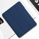 For iPad 10.2 Mutural Horizontal Flip PC + TPU + PU Leather Case with Holder & Pen Slot(Blue)