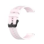 For Huawei Watch GT 3 46mm/GT Runner 22mm Silicone Black Buckle Watch Band(Quicksand Pink)