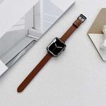 Leather Watch Band For Apple Watch Series 8&7 41mm / SE 2&6&SE&5&4 40mm / 3&2&1 38mm(Dark Brown)