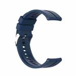 For Huawei Watch GT 3 46mm/GT 22mm Runner Silicone Silver Buckle Watch Band(Dark Blue)