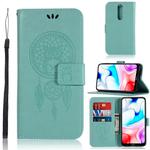 For Xiaomi Redmi 8 Wind Chime Owl Embossing Pattern Horizontal Flip Leather Case with Holder & Card Slots & Wallet(Green)