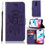 For Xiaomi Redmi 8 Wind Chime Owl Embossing Pattern Horizontal Flip Leather Case with Holder & Card Slots & Wallet(Purple)