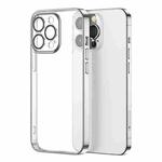 For iPhone 13 JOYROOM JR-BP907 Chery Mirror Series Electroplating Transparent Anti-fall Phone Case(Silver)