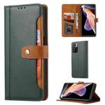 For Xiaomi Redmi Note 11/Poco M4 Pro Calf Texture Double Fold Leather Phone Case(Green)