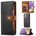 For Samsung Galaxy A33 5G Calf Texture Double Fold Leather Phone Case(Black)