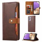 For Samsung Galaxy A33 5G Calf Texture Double Fold Leather Phone Case(Brown)