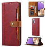 For Samsung Galaxy A53 5G Calf Texture Double Fold Leather Phone Case(Red)