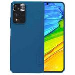 For Xiaomi Redmi Note 11 Pro Glogal / 11 Pro Glogal 5G / 11 Pro+ 5G India / 11E Pro 5G NILLKIN Frosted Concave-convex Texture PC Case (Peacock Blue)