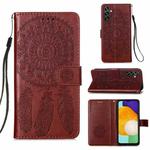 For Samsung Galaxy A13 Dream Catcher Printing Horizontal Flip Leather Phone Case(Brown)