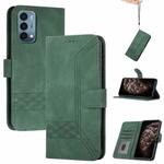 Cubic Skin Feel Flip Leather Phone Case For OnePlus Nord N200 5G(Green)