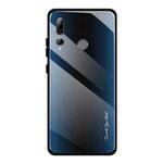 For Huawei Enjoy 9s / Honor 10i / 20i / 20 Lite / P Smart Plus 2019 / Maimang 8 Texture Gradient Glass Protective Case(Blue)