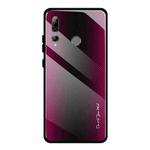 For Huawei Enjoy 9s / Honor 10i / 20i / 20 Lite / P Smart Plus 2019 / Maimang 8 Texture Gradient Glass Protective Case(Rose Red)