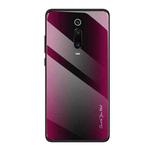 For Xiaomi Redmi K20 / K20 Pro / 9T Texture Gradient Glass Protective Case(Rose Red)