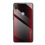 For Asus ZenFone Max Pro M1 ZB601KL Texture Gradient Glass Protective Case(Red)