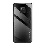 For Huawei Mate 20 Pro  Texture Gradient Glass Protective Case(Black)