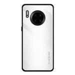 For Huawei Mate 30 Pro Texture Gradient Glass Protective Case(White)