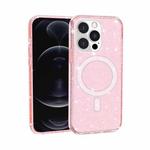 For iPhone 13 Pro Terminator Style Glitter Powder MagSafe Magnetic Phone Case (Pink)