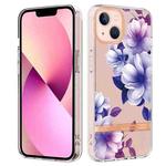 For iPhone 13 Flowers and Plants Series IMD TPU Phone Case(Purple Begonia)