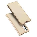For Samsung Galaxy A53 5G DUX DUCIS Skin Pro Series Shockproof Horizontal Flip Leather Phone Case(Gold)