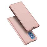 For Samsung Galaxy M52 5G DUX DUCIS Skin Pro Series Shockproof Horizontal Flip Leather Phone Case(Rose Gold)