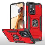 For Xiaomi 11T Magnetic Armor TPU + PC Phone Case(Red)
