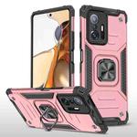 For Xiaomi 11T Magnetic Armor TPU + PC Phone Case(Rose Gold)