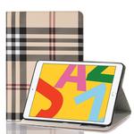 For iPad 10.2 / 10.5 Plaid Texture Horizontal Flip Leather Case with Holder & Card Slots & Wallet(White)