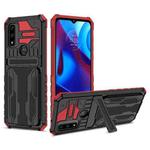 For Motorola G Pure Armor Card PC + TPU Phone Case(Red)