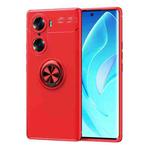 For Honor 60 Metal Ring Holder 360 Degree Rotating TPU Phone Case(Red)
