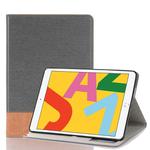 For iPad 10.2 / 10.5 Cross Texture Horizontal Flip PU Leather Case with Holder & Card Slots & Wallet(Grey)