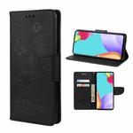 For Samsung Galaxy A33 5G Butterfly Embossed Horizontal Flip Leather Phone Case with Card Slot & Holder(Black)