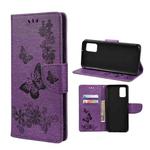 For Xiaomi Redmi Note 11 Pro Butterfly Embossed Horizontal Flip Leather Phone Case with Card Slot & Holder(Purple)