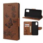 For Xiaomi Redmi Note 11 5G Butterfly Embossed Horizontal Flip Leather Phone Case with Card Slot & Holder(Brown)