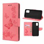 For Xiaomi Redmi Note 11 5G Butterfly Embossed Horizontal Flip Leather Phone Case with Card Slot & Holder(Pink)