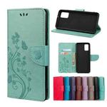 For Xiaomi Redmi Note 11 Pro Butterfly Flower Pattern Horizontal Flip Leather Phone Case with Card Slot & Holder(Green)