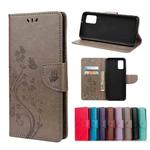 For Xiaomi Redmi Note 11 Pro Butterfly Flower Pattern Horizontal Flip Leather Phone Case with Card Slot & Holder(Grey)