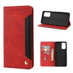 For Xiaomi Redmi Note 11 Skin Feel Splicing Leather Phone Case(Red)