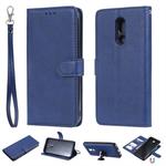 For LG Stylo 5 Solid Color Horizontal Flip Protective Case with Holder & Card Slots & Wallet & Photo Frame & Lanyard(Blue)