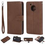 For Motorola Moto G5 Solid Color Horizontal Flip Protective Case with Holder & Card Slots & Wallet & Photo Frame & Lanyard(Brown)