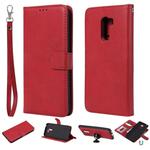 For Xiaomi Pocophone F1 Solid Color Horizontal Flip Protective Case with Holder & Card Slots & Wallet & Photo Frame & Lanyard(Red)