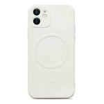 For iPhone 12 Liquid Silicone Full Coverage Magsafe Phone Case(White)