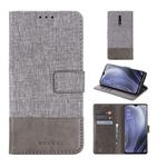 For OPPO Reno Z MUMXA MX102 Horizontal Flip Canvas Stitching Leather Case with Holder & Card Slots & Wallet(Grey)