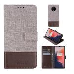 For OnePlus 7T MUMXA MX102 Horizontal Flip Canvas Stitching Leather Case with Holder & Card Slots & Wallet(Brown)