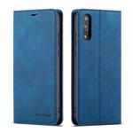 For Huawei P20 Forwenw Dream Series Oil Edge Strong Magnetism Horizontal Flip Leather Case with Holder & Card Slots & Wallet & Photo Frame(Blue)