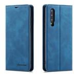 For Huawei P30 Forwenw Dream Series Oil Edge Strong Magnetism Horizontal Flip Leather Case with Holder & Card Slots & Wallet & Photo Frame(Blue)