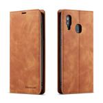 For Galaxy A40 Forwenw Dream Series Oil Edge Strong Magnetism Horizontal Flip Leather Case with Holder & Card Slots & Wallet & Photo Frame(Brown)